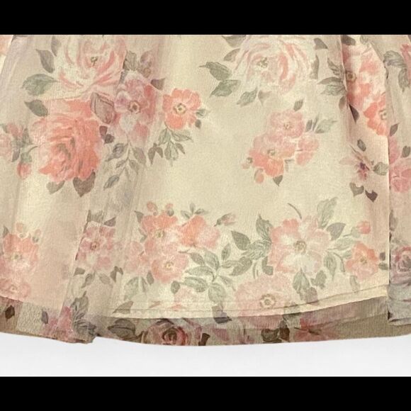 Zenzii Girls Dress - size XL 14/16 pink flowers lace poofy full sleeveless - Picture 7 of 8